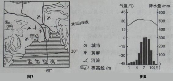淺析普通高等學(xué)校招生全國統(tǒng)一考試(云南等試卷)地理部分文科綜合能力測試5