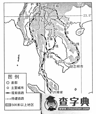 春季招生考試文科綜合能力測試（北京卷）地理部分5