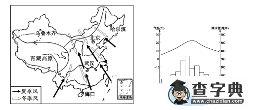 2016三明地理中考模擬試卷及答案3