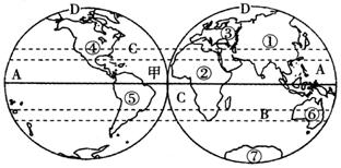 《第一節(jié)大洲和大洋》地理測試題12