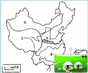 《中國的地理差異》地理同步測試8