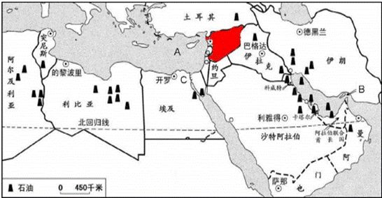 《中東》地理同步測試5