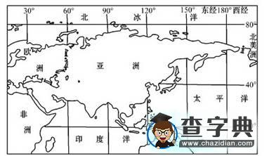 《亞洲的位置和范圍》同步測試2