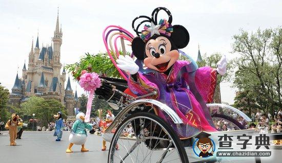 迪斯尼舉行“七夕”活動 米奇米妮齊游行1