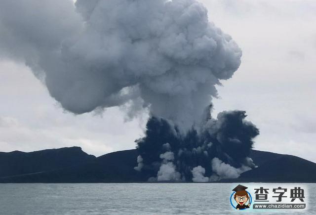 湯加火山噴發(fā)導致一座新島嶼的誕生1