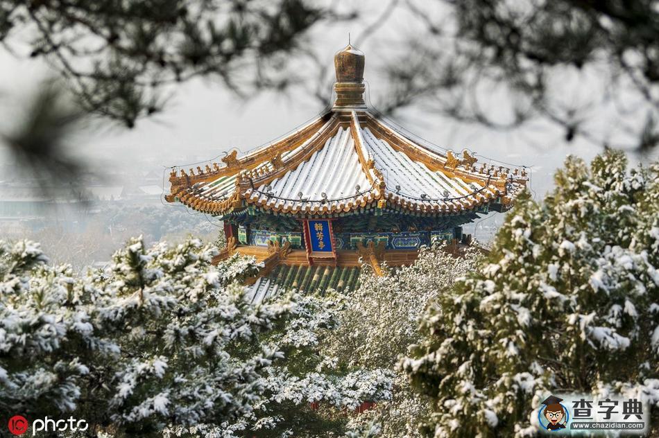 登高景山眺望北京故宮下雪，紫禁城就驚艷了全世界3