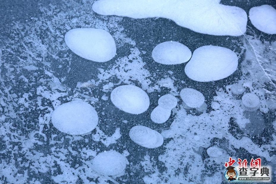新疆昭蘇玉湖現(xiàn)“冰泡”美景6
