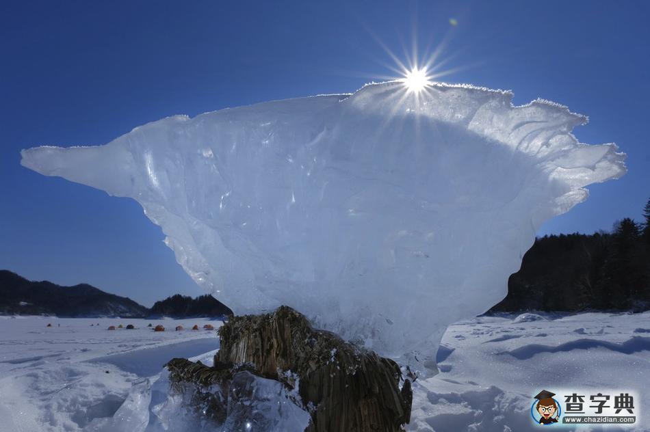 太神奇了！日本北海道出現(xiàn)“蘑菇冰”2