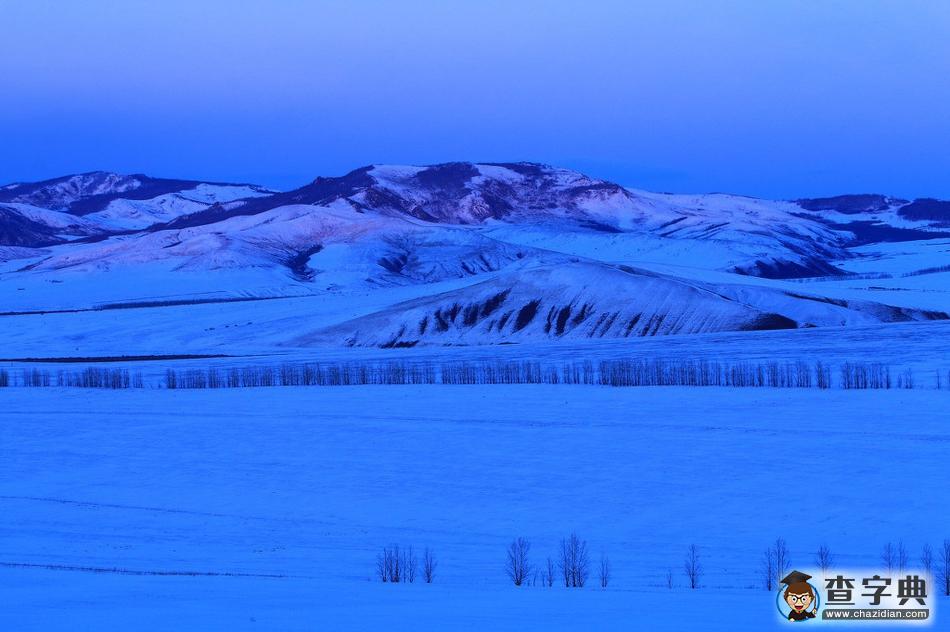 內(nèi)蒙古呼倫貝爾雪域遼闊 原野夕陽暮色壯觀7