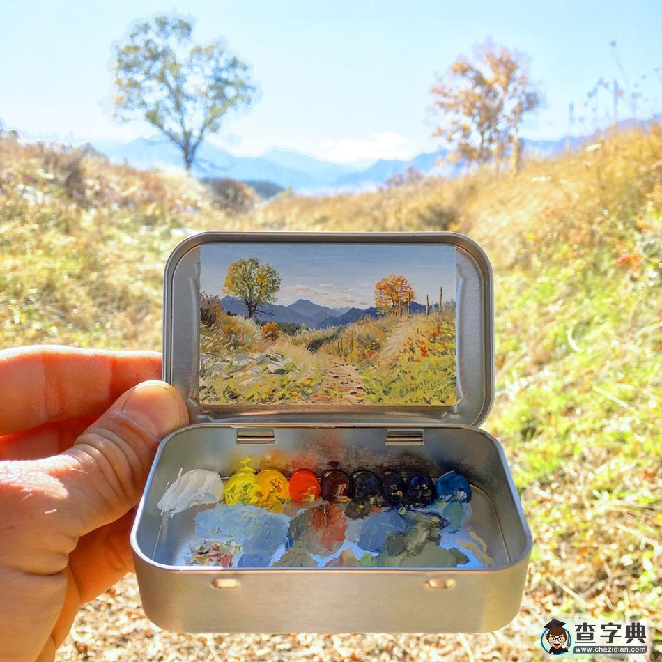 美國藝術(shù)家以錫罐為畫布 再現(xiàn)世界各地美景34