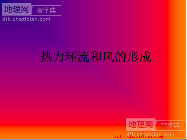 高一地理人教版必修一:熱力環(huán)流和風(fēng)的形成課件